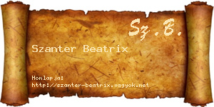 Szanter Beatrix névjegykártya