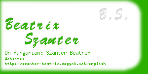 beatrix szanter business card